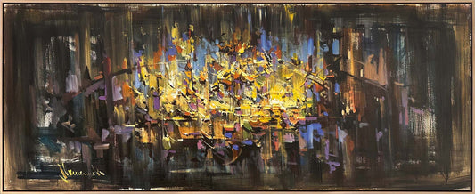 Soyut Patlamalar Yağlı Boya Tablosu