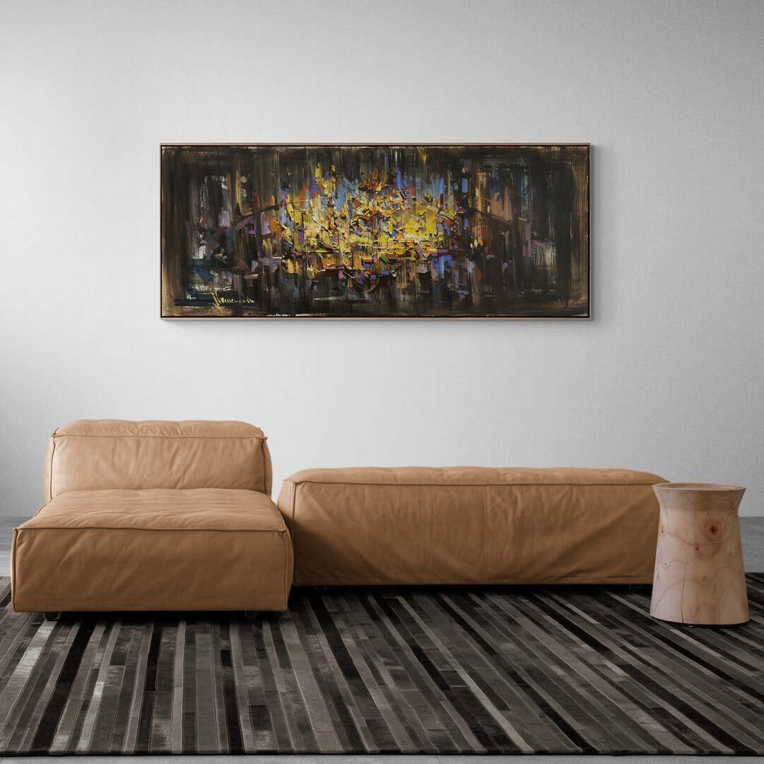Soyut Patlamalar Yağlı Boya Tablosu