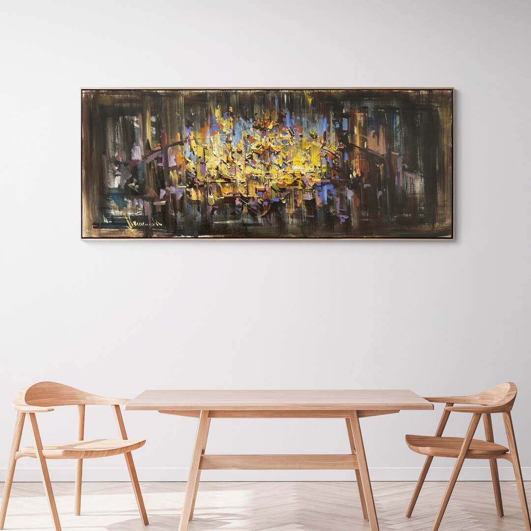 Soyut Patlamalar Yağlı Boya Tablosu