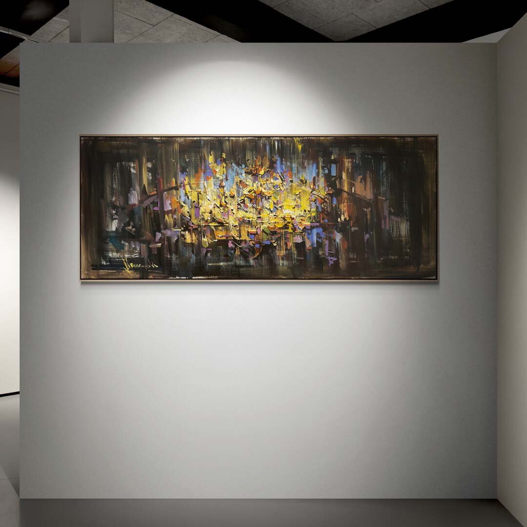 Soyut Patlamalar Yağlı Boya Tablosu