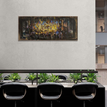 Soyut Patlamalar Yağlı Boya Tablosu