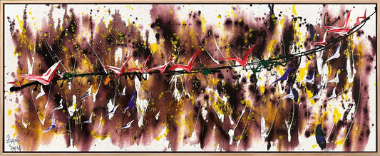 Kanatların İzleri Yağlı Boya Tablosu