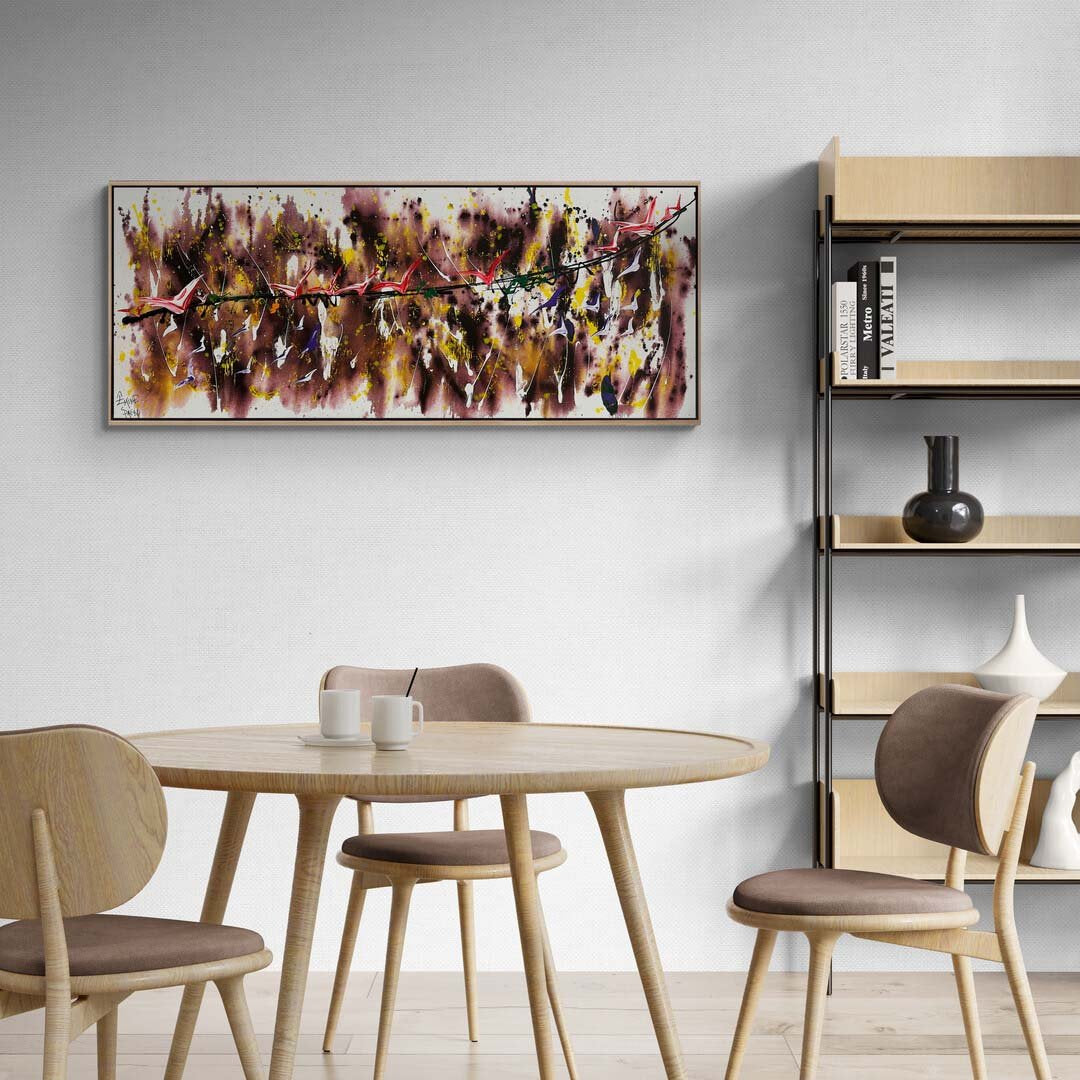 Kanatların İzleri Yağlı Boya Tablosu