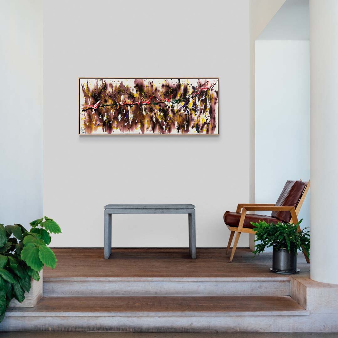 Kanatların İzleri Yağlı Boya Tablosu