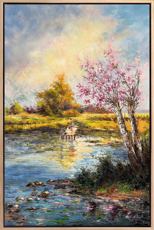 Göletin Öyküsü Yağlı Boya Tablosu