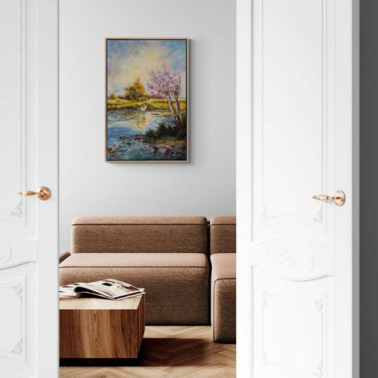 Göletin Öyküsü Yağlı Boya Tablosu