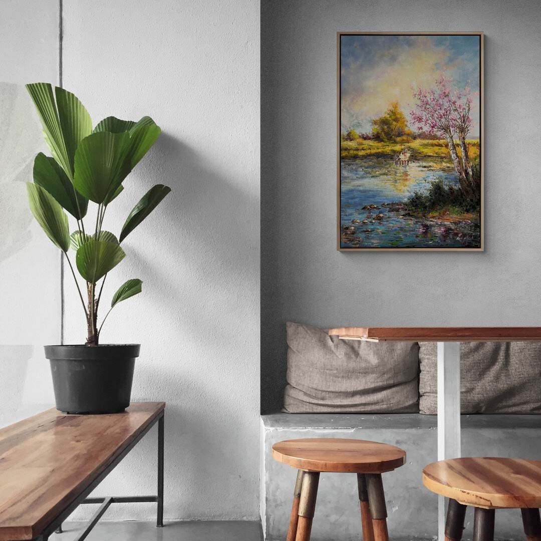 Göletin Öyküsü Yağlı Boya Tablosu