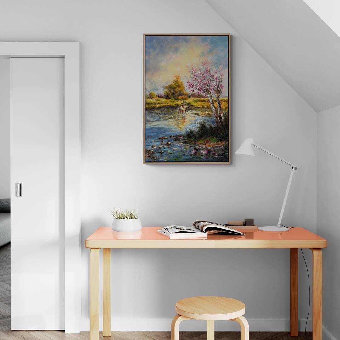 Göletin Öyküsü Yağlı Boya Tablosu