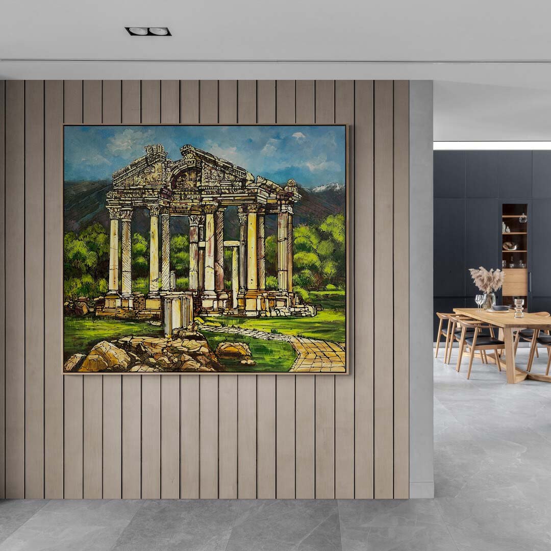 Afrodisyas Antik Kenti Yağlı Boya Tablosu