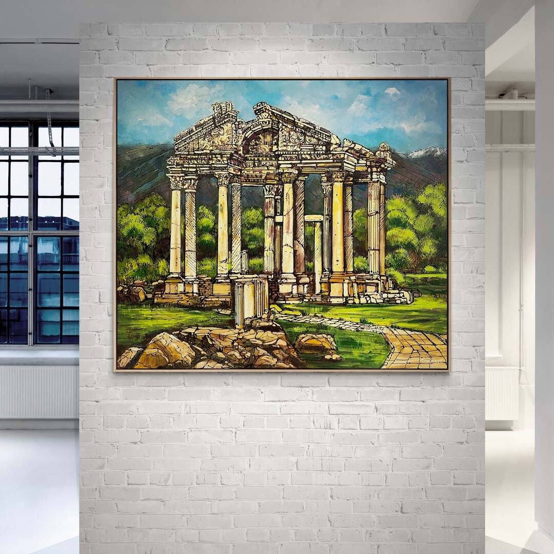 Afrodisyas Antik Kenti Yağlı Boya Tablosu