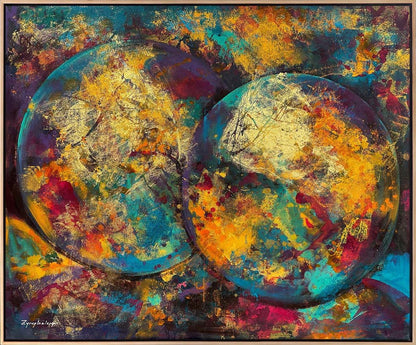 Gizemli Küreler Yağlı Boya Tablosu