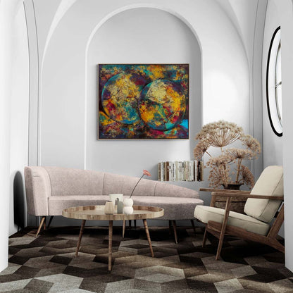 Gizemli Küreler Yağlı Boya Tablosu