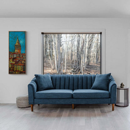 Sıcak Renkler ve Galata Yağlı Boya Tablosu