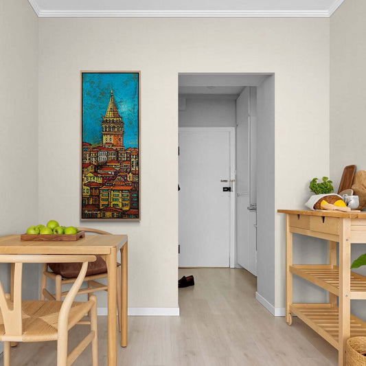 Sıcak Renkler ve Galata Yağlı Boya Tablosu