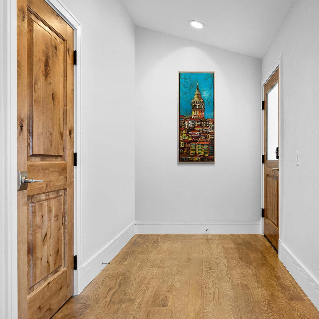 Sıcak Renkler ve Galata Yağlı Boya Tablosu