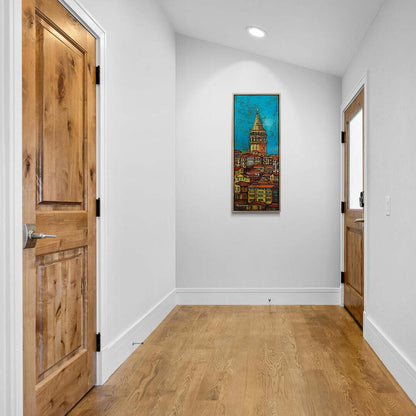 Sıcak Renkler ve Galata Yağlı Boya Tablosu