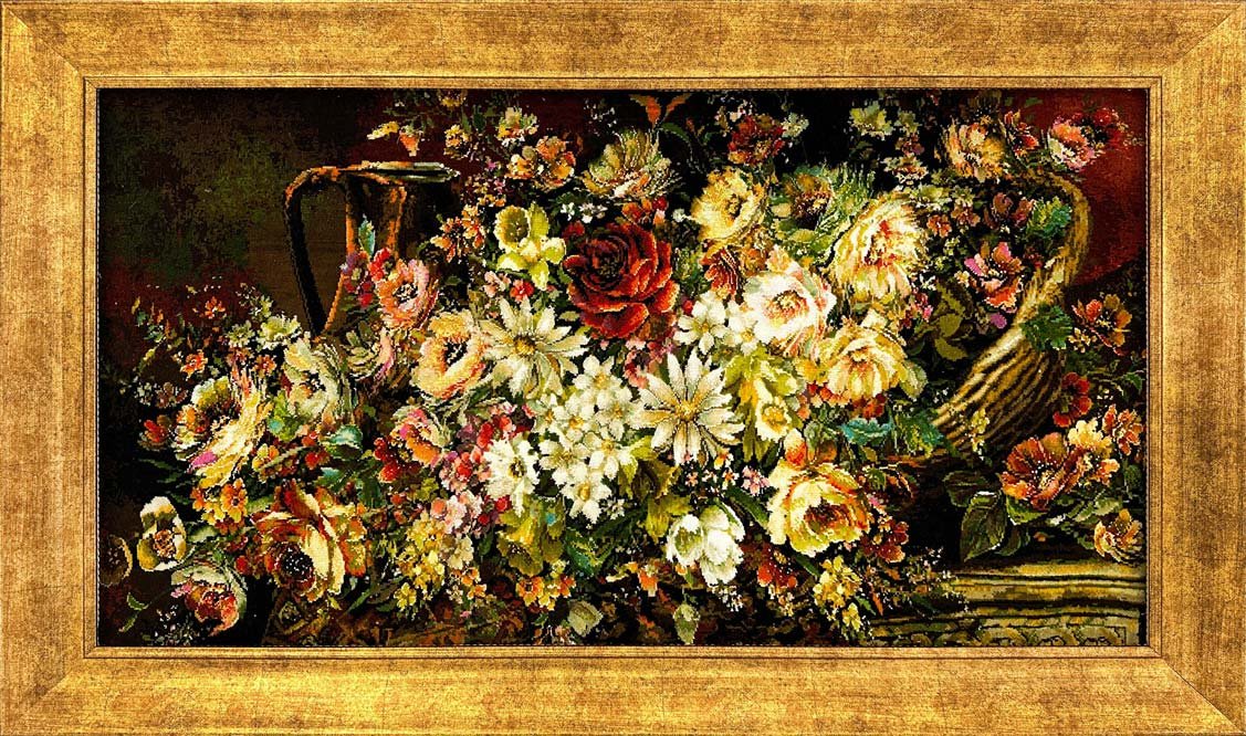 Çiçek Patlaması El Dokuma Tablosu