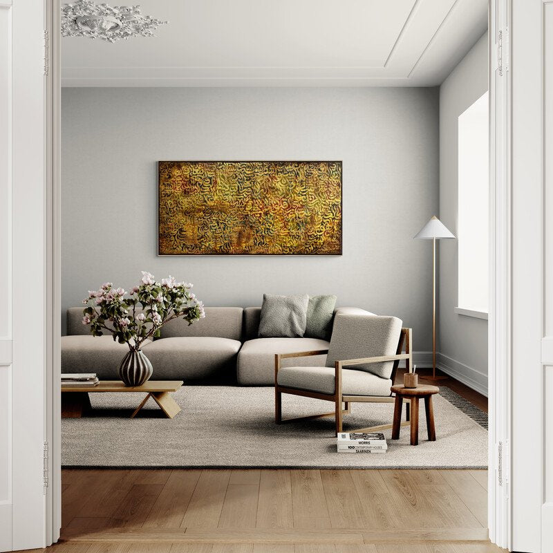 Meşk Altın Dalgalar Hat Sanatı Tablosu