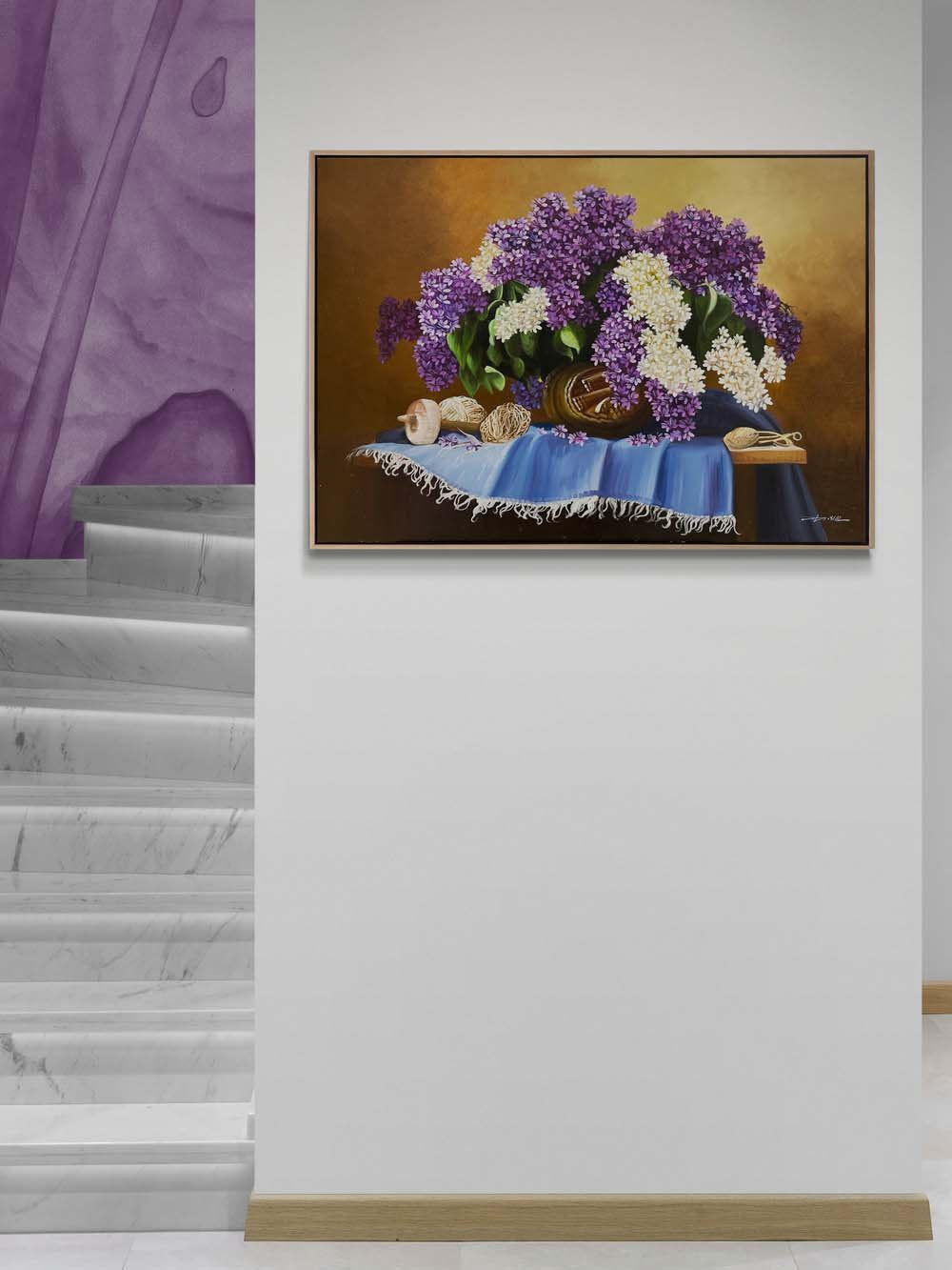 Vazoda Mor Rüyalar Yağlı Boya Tablosu