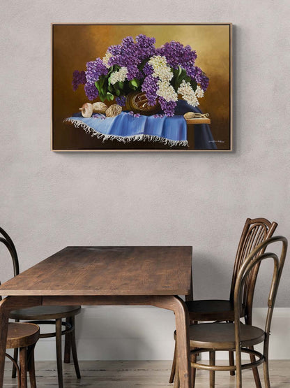 Vazoda Mor Rüyalar Yağlı Boya Tablosu