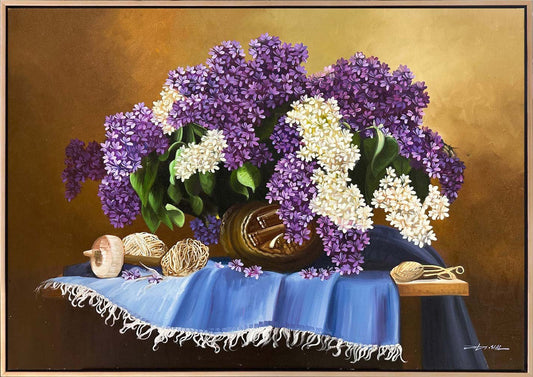 Vazoda Mor Rüyalar Yağlı Boya Tablosu