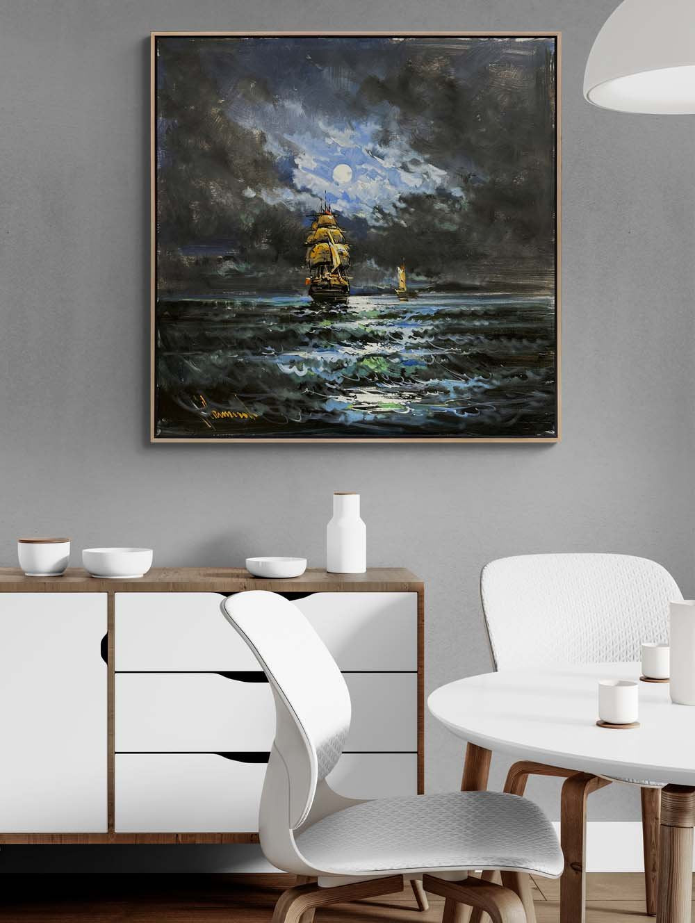 Dalgaların Fısıltısı Yağlı Boya Tablosu