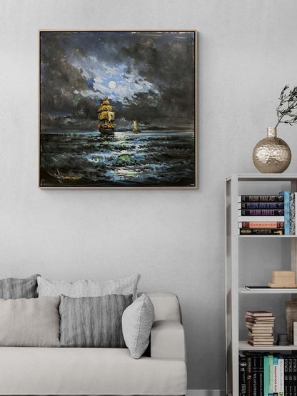 Dalgaların Fısıltısı Yağlı Boya Tablosu