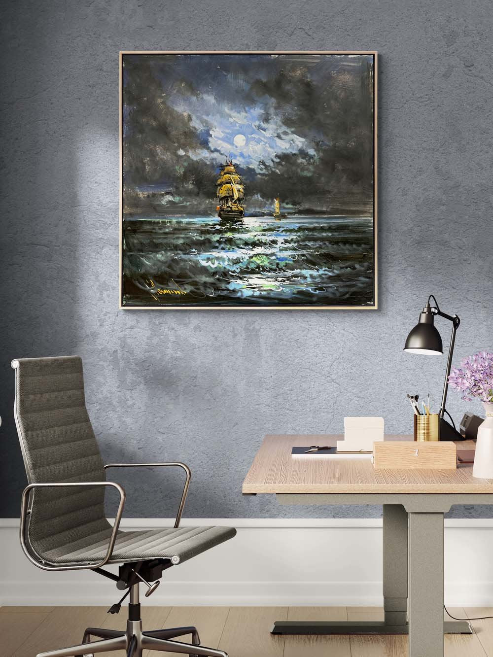 Dalgaların Fısıltısı Yağlı Boya Tablosu