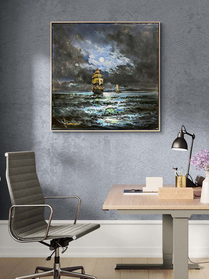 Dalgaların Fısıltısı Yağlı Boya Tablosu