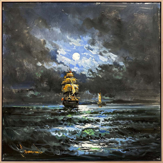 Dalgaların Fısıltısı Yağlı Boya Tablosu