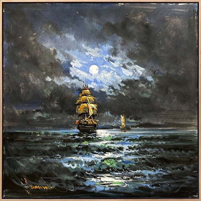 Dalgaların Fısıltısı Yağlı Boya Tablosu