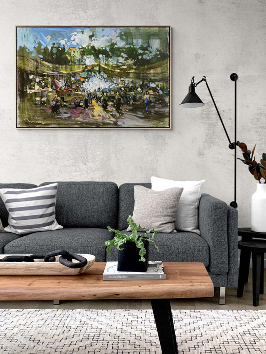 Doğal Pazar Yeri Yağlı Boya Tablosu