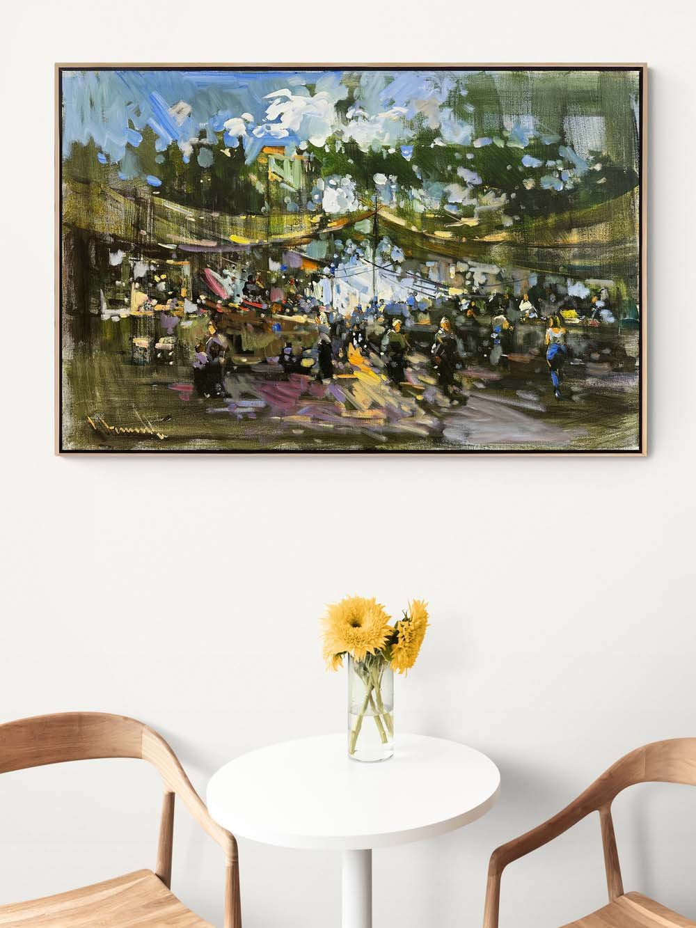 Doğal Pazar Yeri Yağlı Boya Tablosu