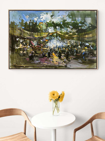 Doğal Pazar Yeri Yağlı Boya Tablosu