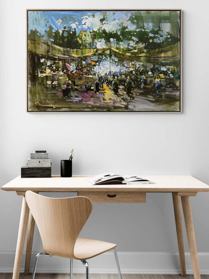 Doğal Pazar Yeri Yağlı Boya Tablosu