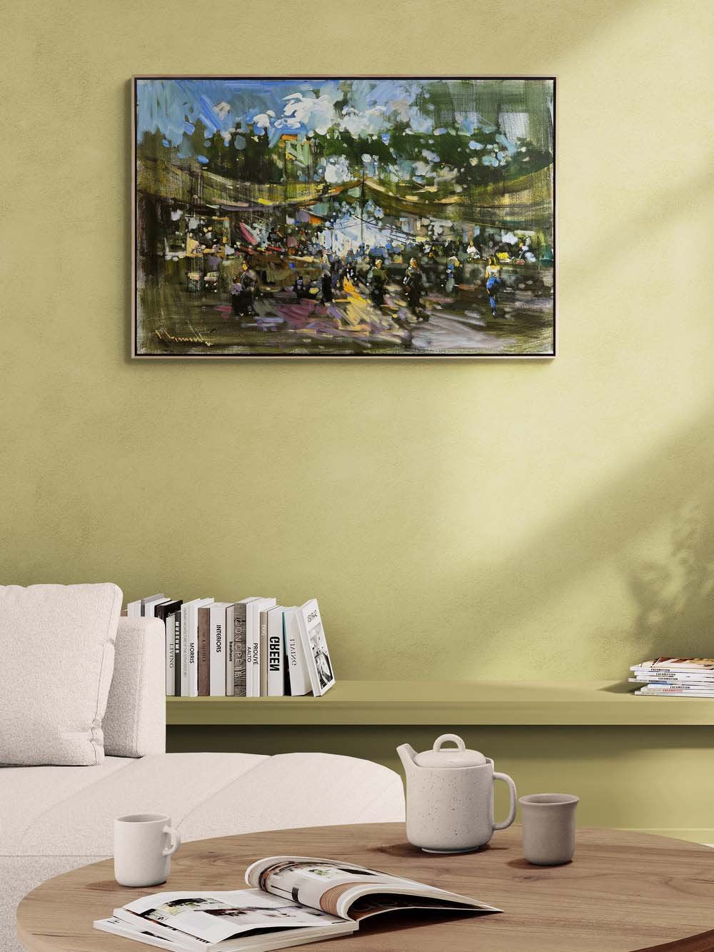 Doğal Pazar Yeri Yağlı Boya Tablosu