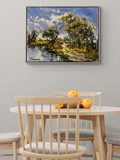 Nehrin Akışı Yağlı Boya Tablosu