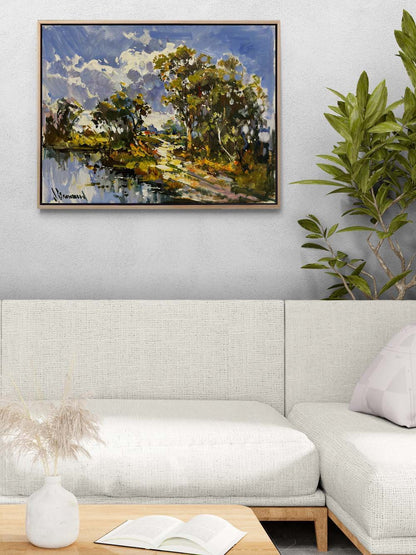 Nehrin Akışı Yağlı Boya Tablosu