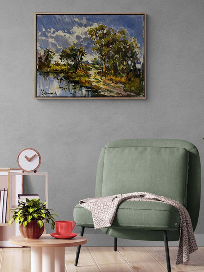 Nehrin Akışı Yağlı Boya Tablosu