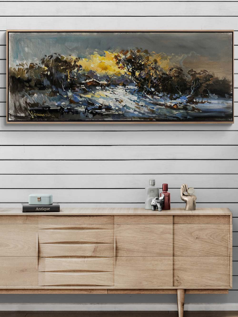 Karlarla Kaplı Tepeler Yağlı Boya Tablosu