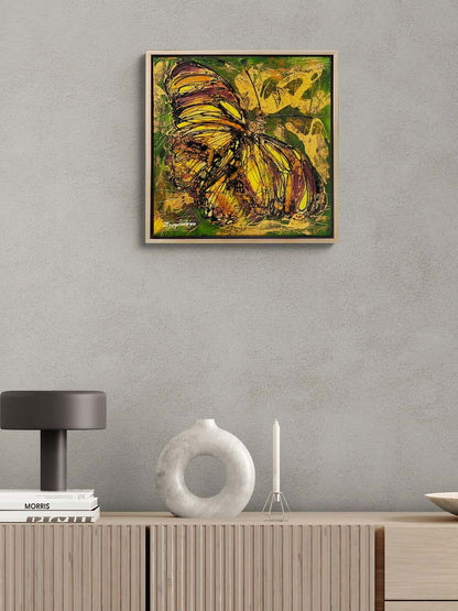 Renkli Kanatların Melodisi Yağlı Boya Tablosu