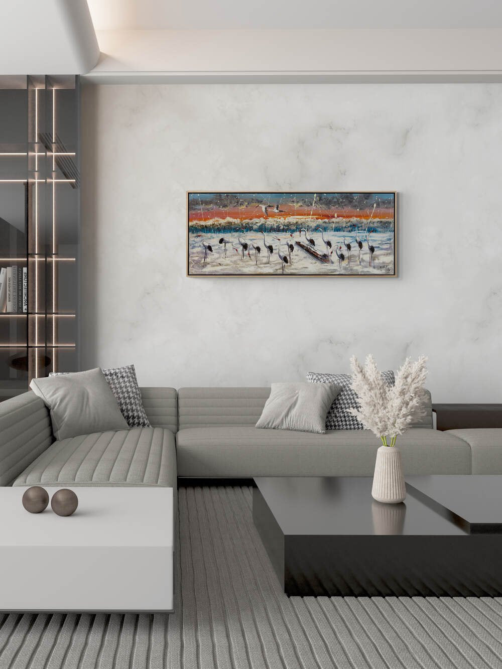 Turna Kuşları Yağlı Boya Tablosu