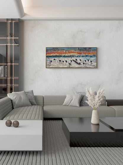 Turna Kuşları Yağlı Boya Tablosu