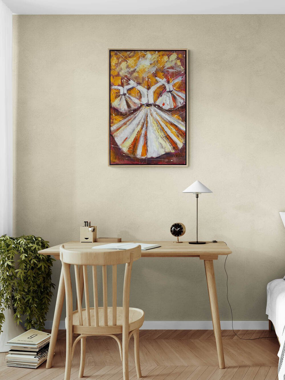 Semazenlerin İlahi Döngüsü Yağlı Boya Tablosu