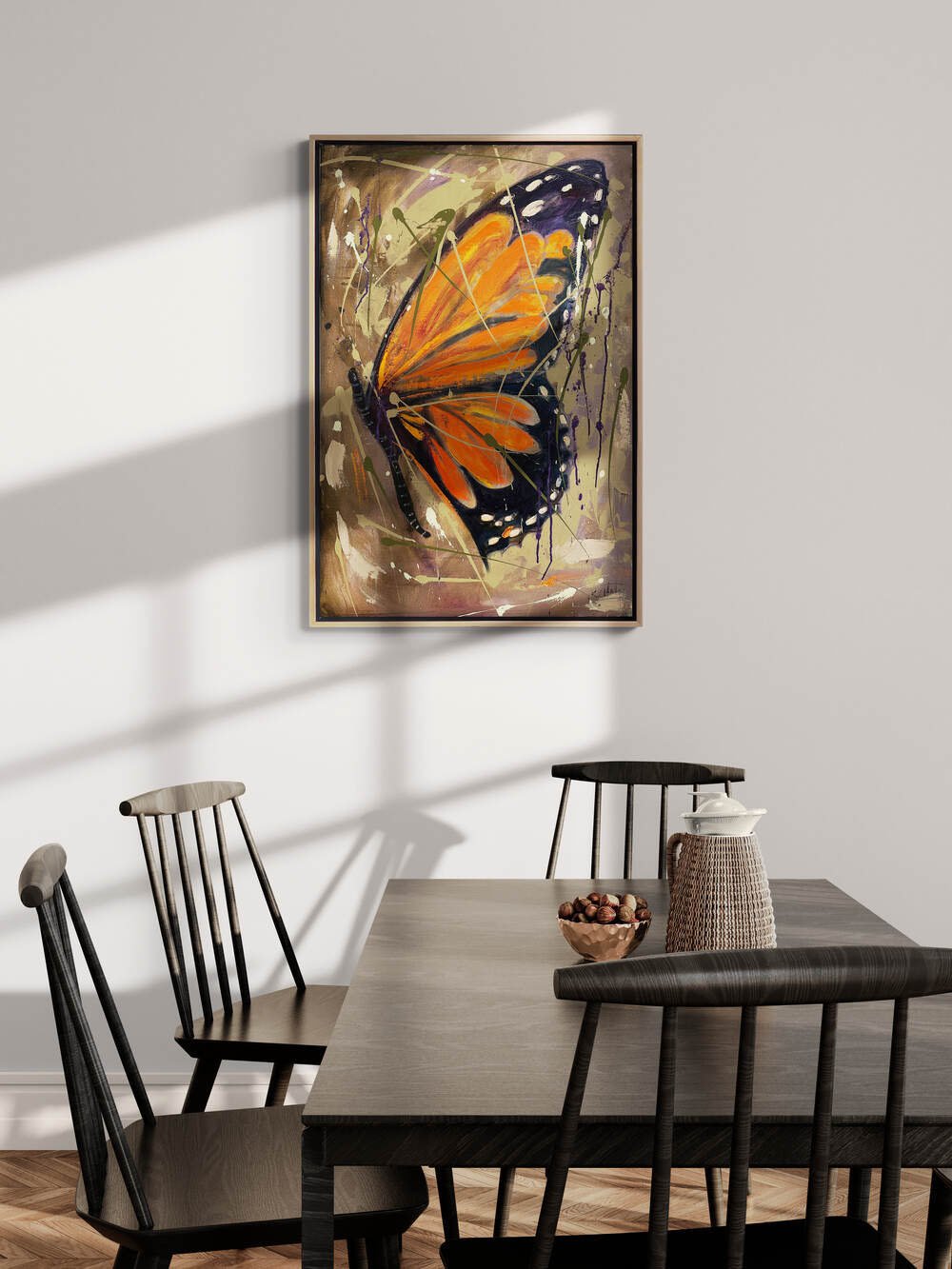 Renklerin Kanatlı Dansı Yağlı Boya Tablosu