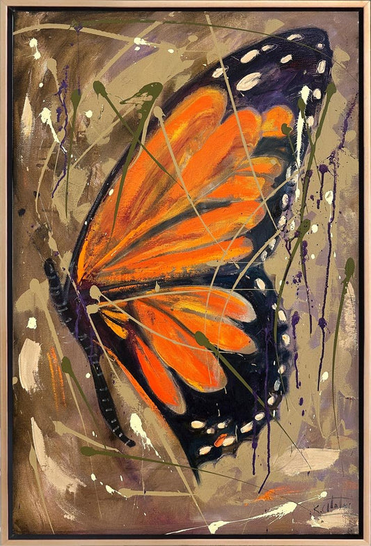 Renklerin Kanatlı Dansı Yağlı Boya Tablosu