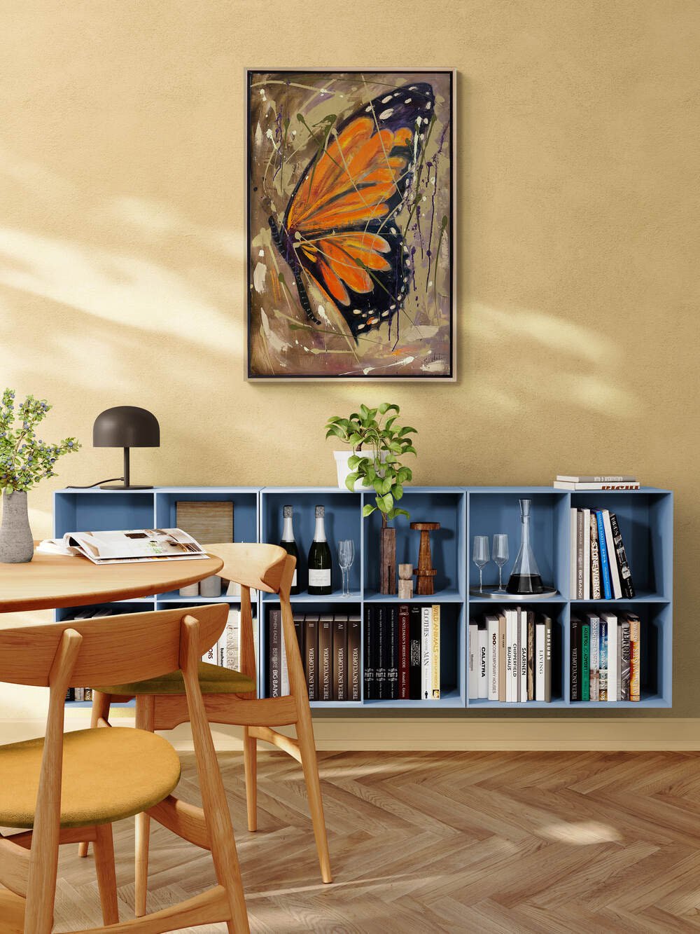 Renklerin Kanatlı Dansı Yağlı Boya Tablosu