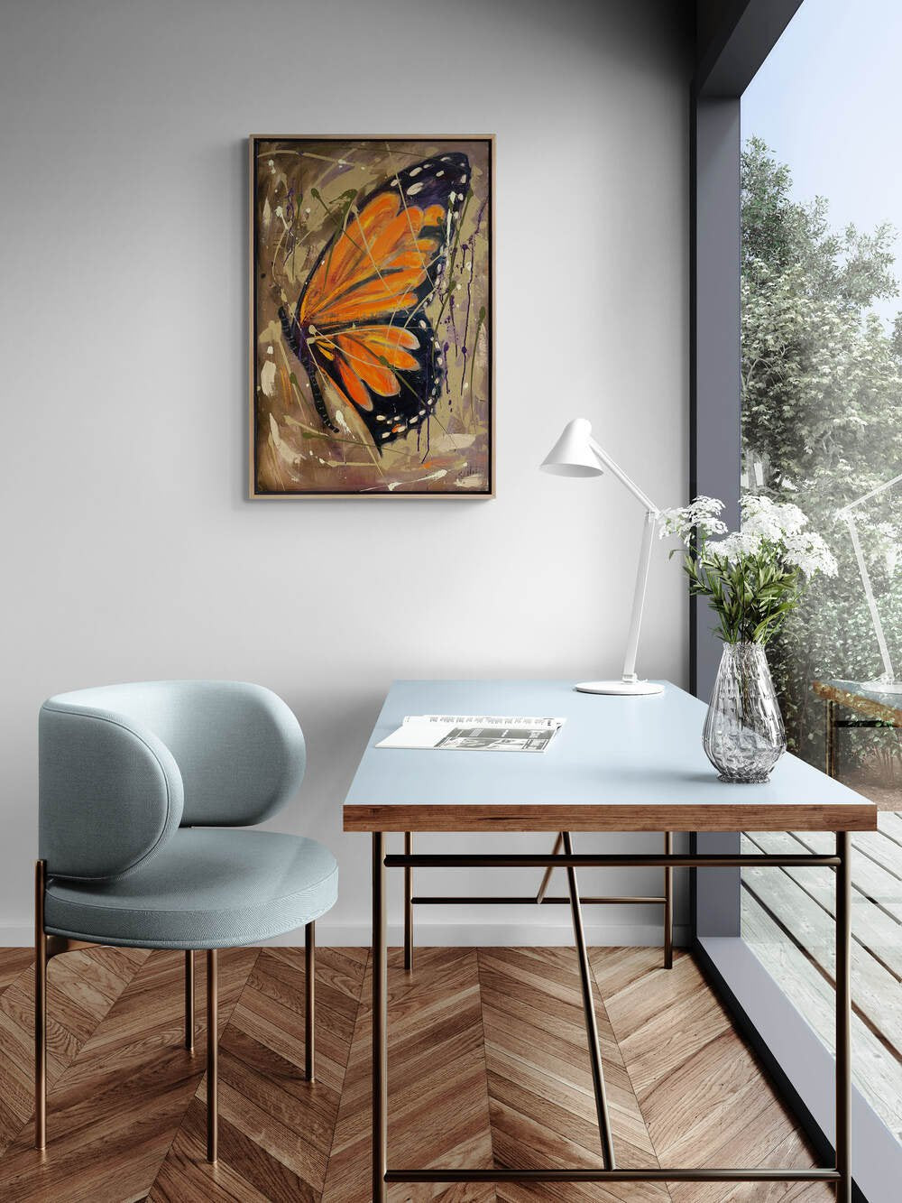 Renklerin Kanatlı Dansı Yağlı Boya Tablosu