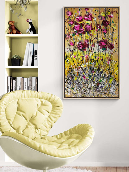 Parlak Tonların Çarpışması Yağlı Boya Tablosu