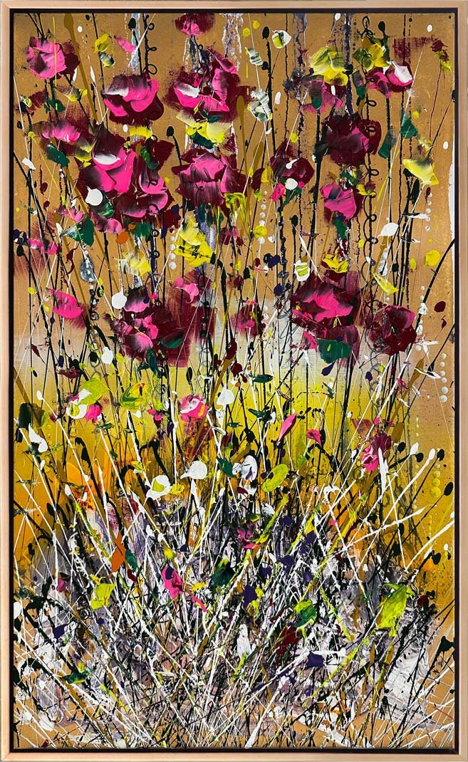 Parlak Tonların Çarpışması Yağlı Boya Tablosu